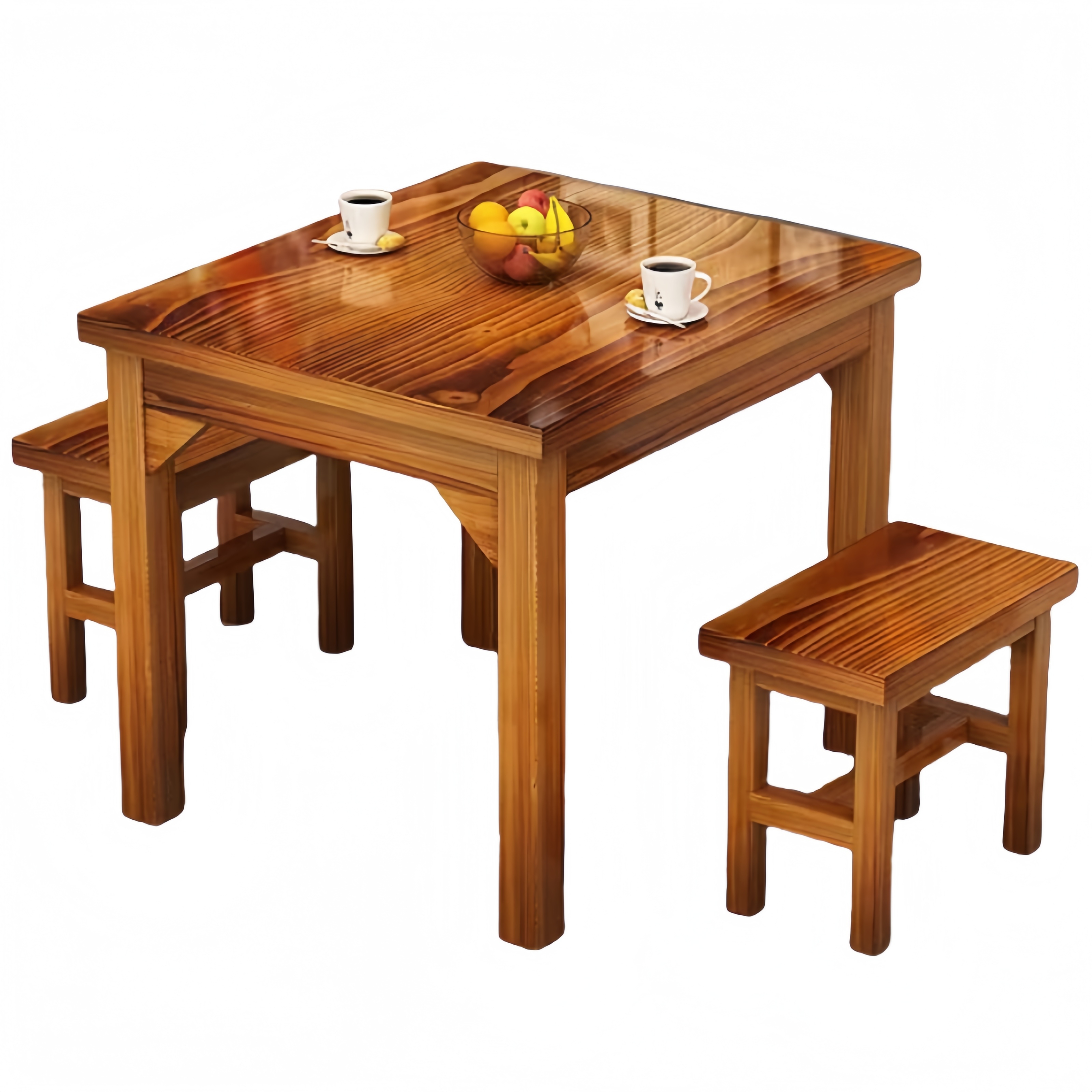 攸形餐桌一桌两凳60*60cm套