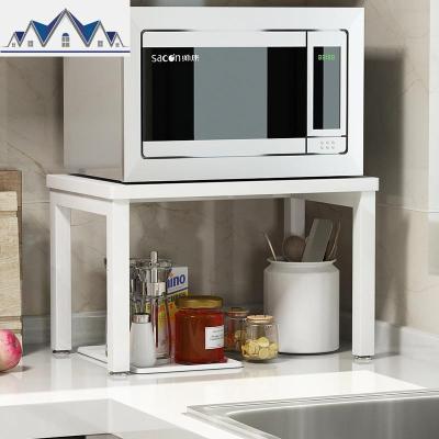 桌面微波炉储物架子落地多层收纳架厨房用品烤箱调料瓶厨房置物架 三维工匠