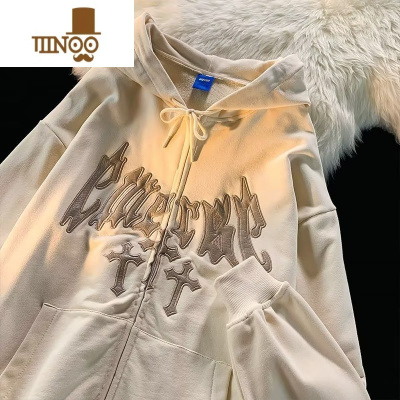 YANXU美式复古hiphop棒球服外套男女款2023新款街头宽松情侣夹克男