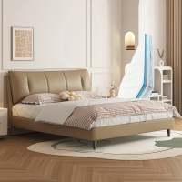 喜临门尼亚pro+漾pro 真皮艺大双人床主次卧室现代简约尼亚pro[床架] +漾pro床垫-软硬适中