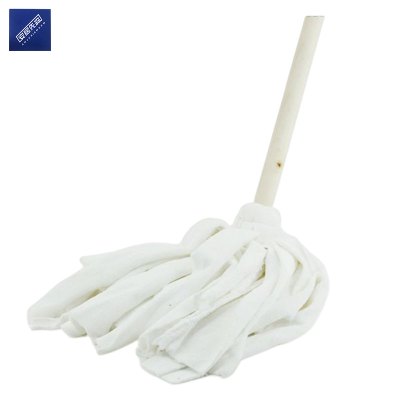 安居先森木杆棉线拖把墩布 白毛巾款