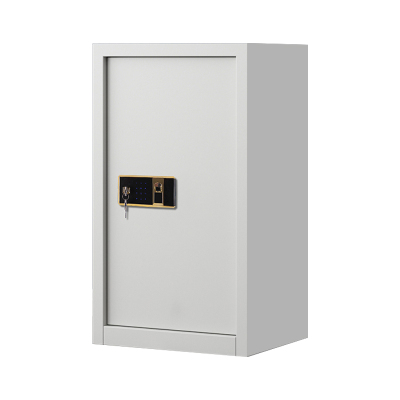 汉诺鑫威指纹电子保密柜钢制密码文件柜档案柜矮柜保密资料柜办公柜单门白色钥匙指纹