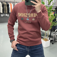 欧货秋冬新款男士圆领字母南瓜卫衣潮牌时尚长袖体恤打底衫上衣潮