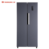 上菱 445升对开门冰箱 一级能效 风冷无霜 节能双变频离子净味养鲜家用大容量双开门电冰箱BSE445PWL丝蕴灰