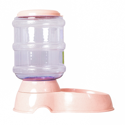 宠百思（PETBEST）宠物饮水机狗狗食盆水盆猫咪自动喂水喂食器粉色3.5L桶装喂食器