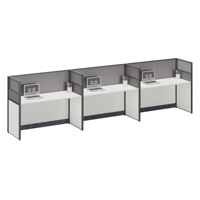 臻远ZYGW-110职员桌办公桌屏风工作卡位 直排三人位