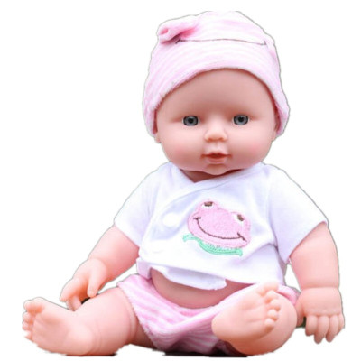 智能仿真婴儿玩具会说话宝宝洋娃娃软胶硅胶洗澡安抚陪睡娃娃30CM粉色青蛙30CM有发音4声（无配件）