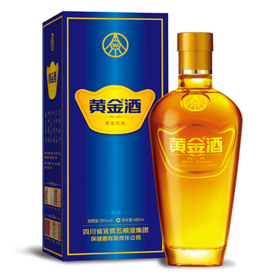 黄金酒万福酒39度480ml盒装