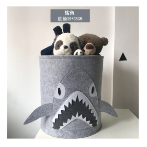 大狮子图案儿童玩具收纳筐可水洗毛毡小中号脏衣篮宝宝杂物收纳箱