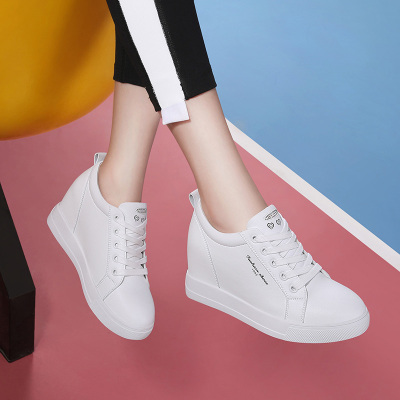 古奇天伦时尚小白鞋2021春秋新款女鞋内增高运动休闲百搭板鞋利德尚品5357