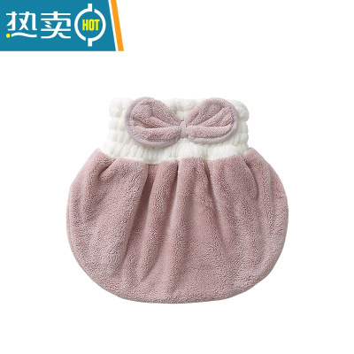 敬平海藻绒干发帽吸水速干加厚洗脸毛巾擦头包头巾浴帽 海藻绒皇冠干发帽[珊瑚粉]