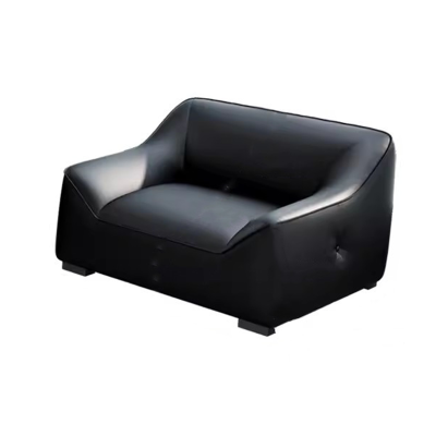 迅迈 单人位办公沙发 简约现代休闲休息区黑色极简商务会客接待办公室沙发组合