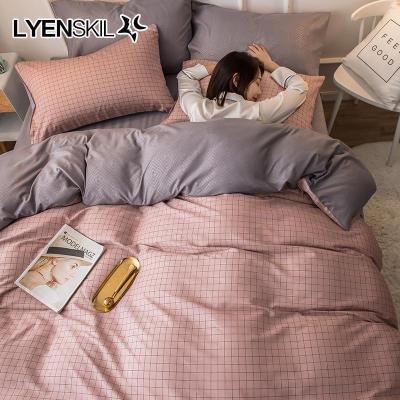 美帮汇款全棉四件套全棉磨毛加厚被套床单宿舍三件套北欧风床上用品