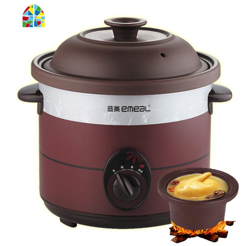 家用养生紫砂电炖锅白瓷大陶瓷插电砂锅全自动慢炖盅煮粥煲汤锅6L FENGHOU 3.0L黑紫砂(3-4人)
