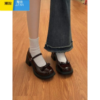 聚范棕色jk英伦风小皮鞋法式复古日系玛丽珍鞋女洛丽塔小众女鞋蝴蝶结
