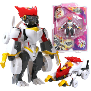 猪猪侠超星萌宠超星锁玩具儿童变形机器人勇士合体套装新款变形系列铁拳虎阿武 炫变勇士 火焰鹤