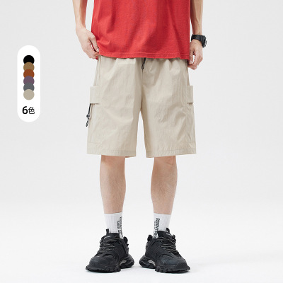 五分短裤子男装夏季新款薄款宽松休闲运动工装短裤透气青少年外穿