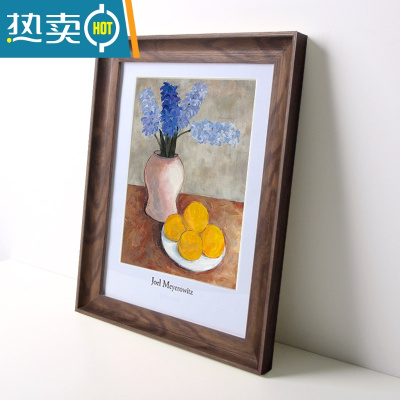 敬平美式大尺寸复古挂墙相框装裱画框定制20寸4K5075柚木色16寸像框 深木色 小24寸挂墙[可放40.6*60.9c