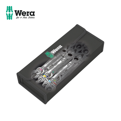 维拉(WERA)进口开口棘轮扳手套装6000/6001德国快速两用扳手套筒梅花扳手 6000棘轮开口[11件套]