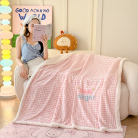 牛奶绒毛毯加厚办公室午睡毯子羊羔绒沙发披肩盖毯学生午休小毯子