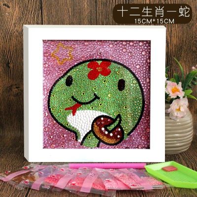 小班材料包儿童工的幼儿园制作钻石全套工具做手儿童贴画巧克力色蛇