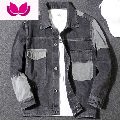 七斓干活穿工地电焊工防烫耐磨工作服男长袖牛仔夹克衫外套上衣