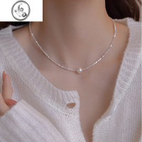 JiMi碎银几两珍珠项链女2023年新款潮设计感高级小众锁骨链女气质颈链
