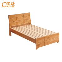 广亿隆实木床原木色1.2米