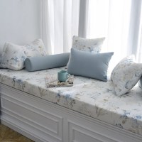 家柏饰(CORATED)高密度海绵飘窗垫窗台垫定做沙发垫北欧阳台垫榻榻米可机卡座 花3号色 20cm飘窗垫