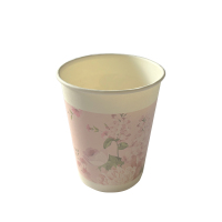 敏胤MYL-7709 250ML*100个/包 9盎司加厚一次性纸杯 颜色:粉花色 单位:包