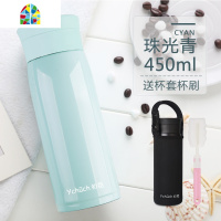 大容量保温杯男女士不锈钢水杯儿童直身过滤茶杯子保冷便携壶 FENGHOU 魅惑红450ml