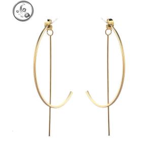 欧美夸张大耳环网红2019新款潮气质耳钉秋冬季耳饰女纯银长款耳坠 JiMi 主图款（纯银针）