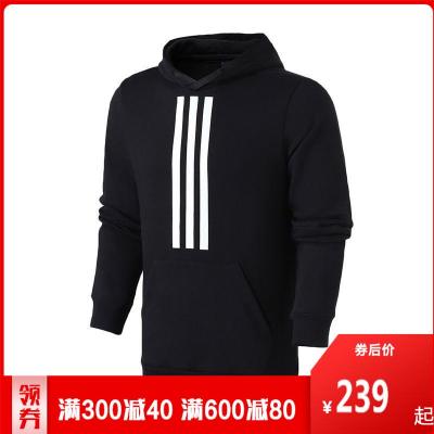 adidas男服卫衣2019新款连帽套头休闲运动服DZ0453