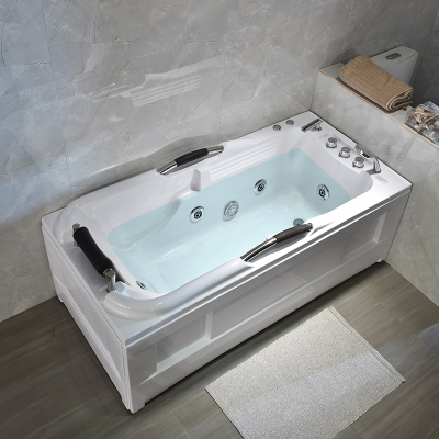 浴缸家用成人亚克力闪电客小户型按摩恒温加热网红浴盆1.2-1.