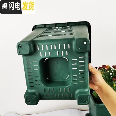 三维工匠正方形青山控根花盆塑料加厚栽家用客厅庭院落地特大号绿萝养花盆 二代方口10厘米0.5号3个无托 大花盆容器