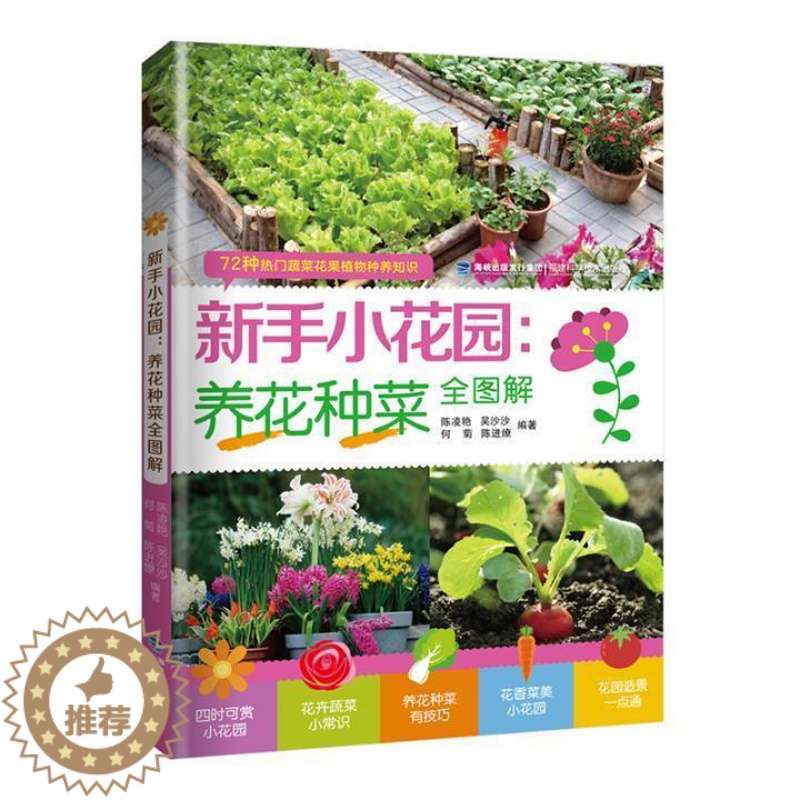[醉染正版]新手小花园:养花种菜全图解 书 陈进燎 9787533556501 农业、林业 书籍