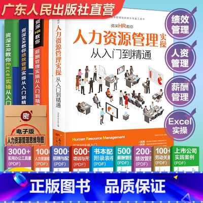 四册]全套人力资源管理书籍 [正版]出版社4册人力资源管理书籍 hr书 excel教程 公司人事绩效考核与薪酬激励方案