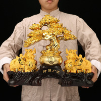 添福运 树脂摆件工艺品家居客酒柜装饰品玄关客厅酒柜小装饰品摆件办公室装饰店铺装饰开业礼品乔迁礼品收银台装饰品财源广进树