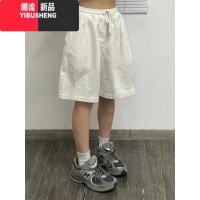 YIBUSHENG季日系基础款五分裤宽松男女中性风休闲百搭工装短裤海边ins潮