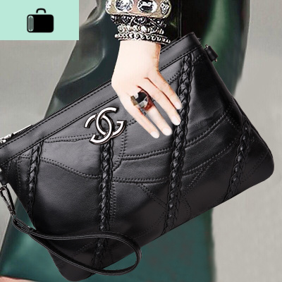 女包2019新款时尚百搭拼接皮软皮小包包女士单肩中老年斜挎背包NEW LAKE女士单肩包