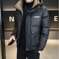 男士羽绒服冬季加厚新款连帽冬装防寒潮牌衣服男外套短款休闲