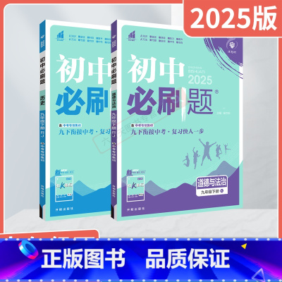 道德与法治历史2本[人教版] 九年级下 [正版]2025春适用政治历史2本初中九年级下册道德与法治RJ人教版9年级下课时