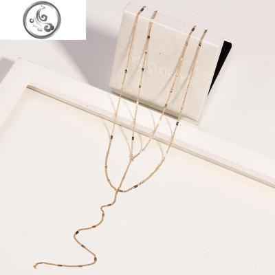 性感双层短款项链女锁骨链ins颈链多层choker身体毛衣链长款百搭 JiMi