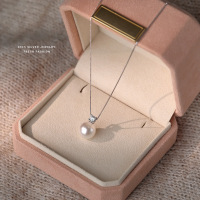 经典百搭单钻施家珠项链女s925纯银锁骨链高级感轻奢毛衣链代发送女朋友老婆情人节七夕生日礼物