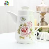 凉水壶 陶瓷家用水壶可高温冷水壶 耐热大号茶壶凉水杯大容量欧式 FENGHOU 玫瑰(金钟壶)