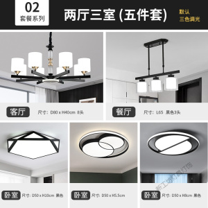 苏宁放心购 北欧客厅吊灯2020年新款现代简约大气家用套餐厅子母轻奢风格灯具