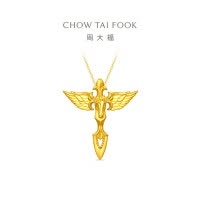 周大福马年生肖权杖飞马足金黄金(小版)吊坠计价女(工费660)EOF2046