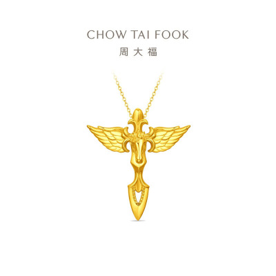 周大福马年生肖权杖飞马足金黄金(小版)吊坠计价女(工费660)EOF2046