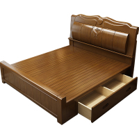 臻远 ZY-SMC-165 实木床 1.8*2.0米抽屉高箱 单位:1张