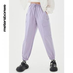 [1件5折价:69.5]美特斯邦威女单贴袋工装梭织跑裤